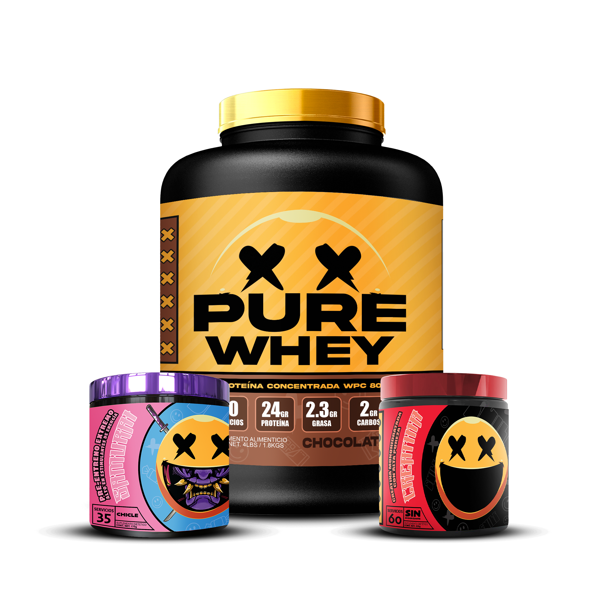 PURE WHEY 4lbs / CREATINA 60s / SAMURAI