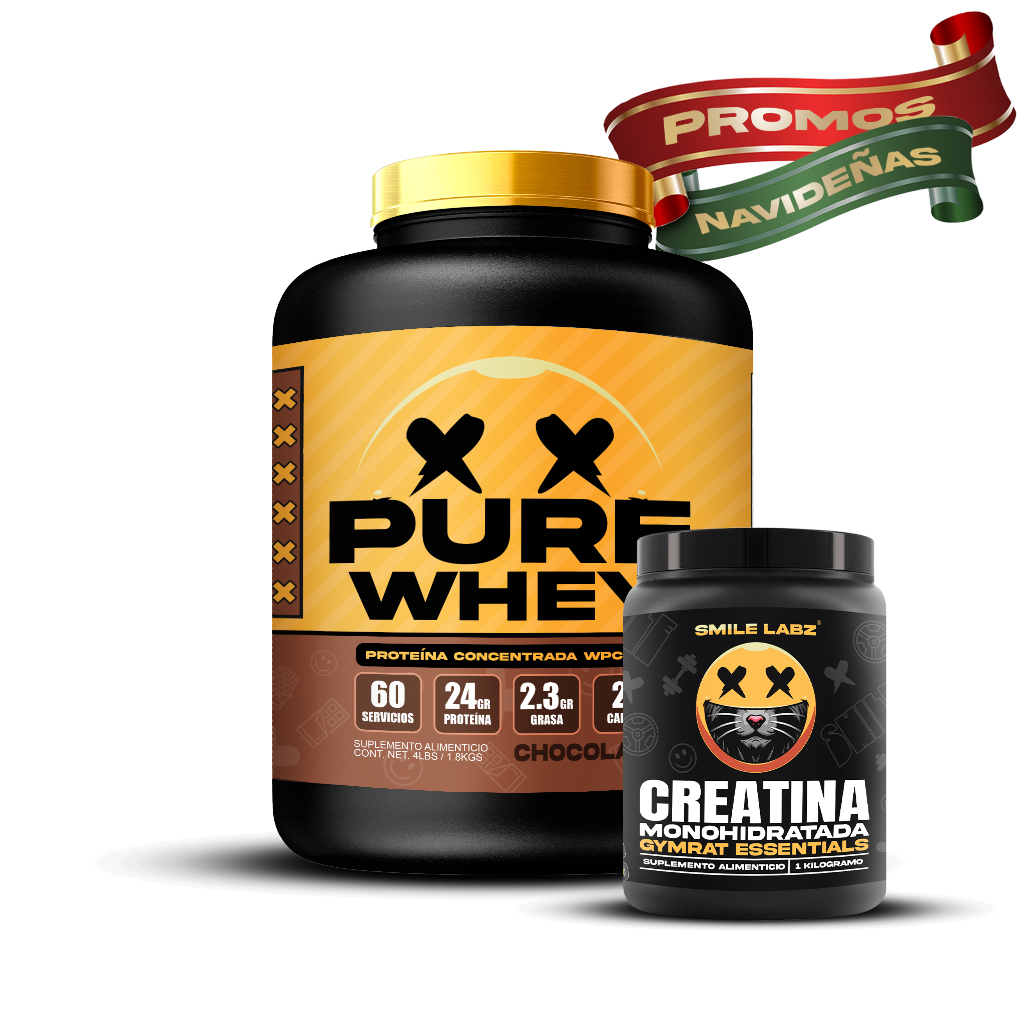 PURE WHEY 4lbs / CREATINA 200s