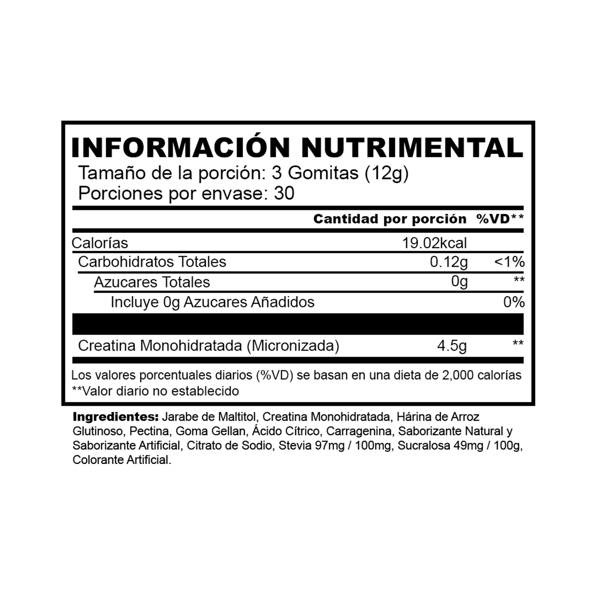 CREATINA MONOHIDRATADA GOMITAS