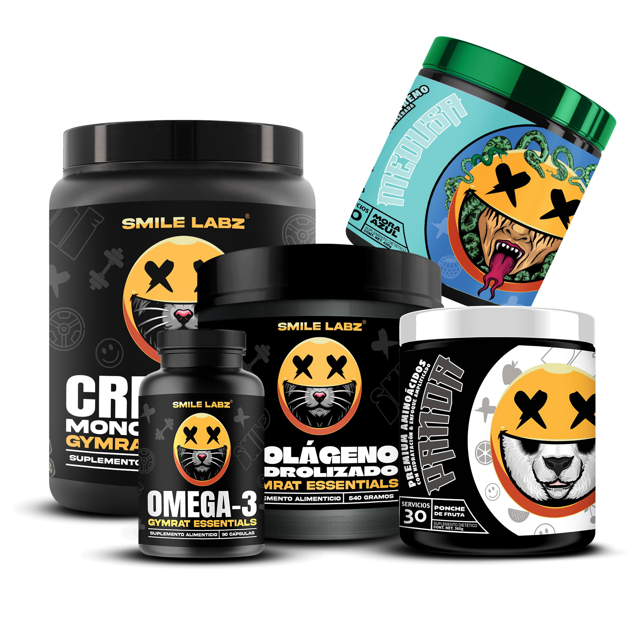 CREATINA 1KG / COLÁGENO / PANDA / OMEGA-3 / MEDUSA