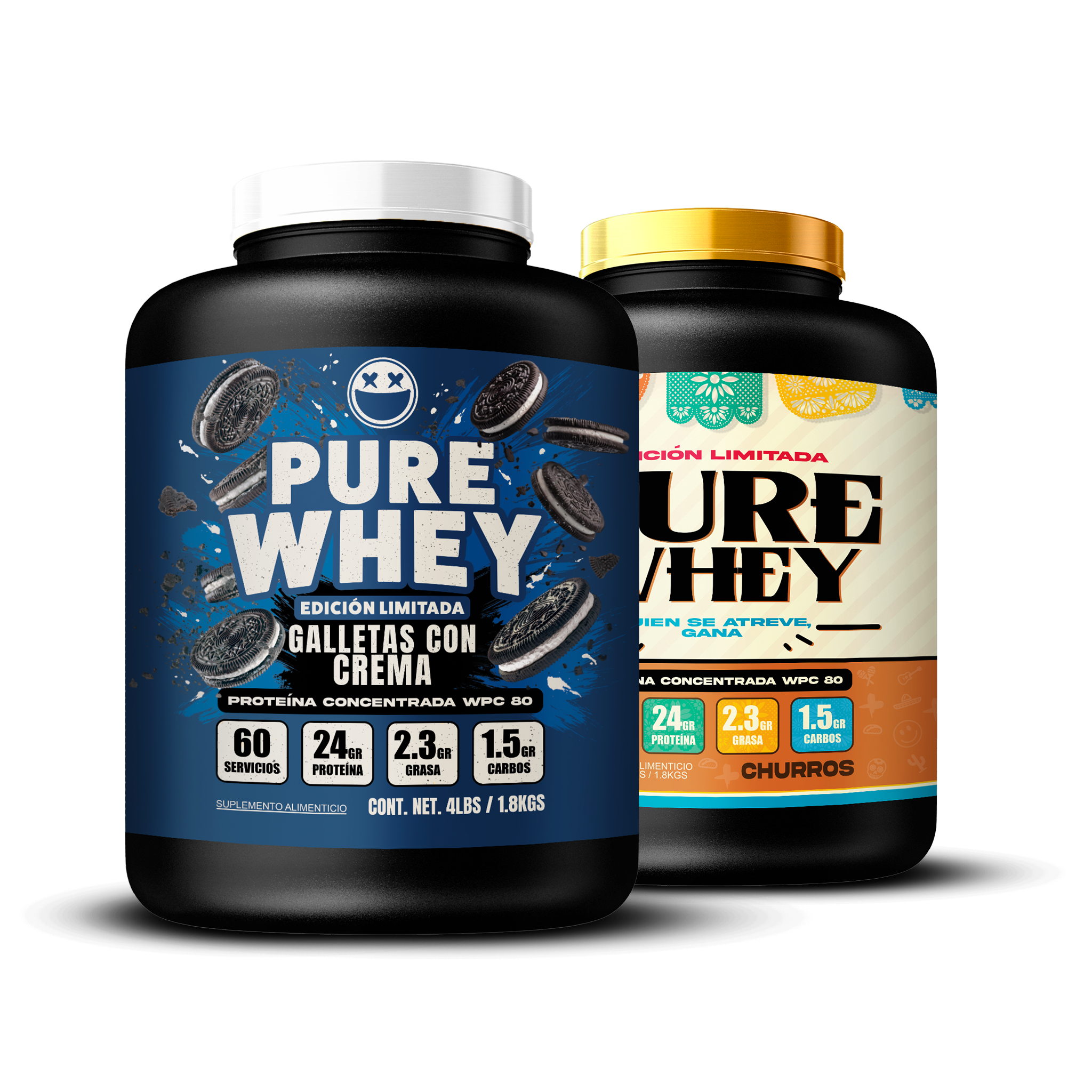 DOS PURE WHEY 4lbs // Galletas con Crema & Churros