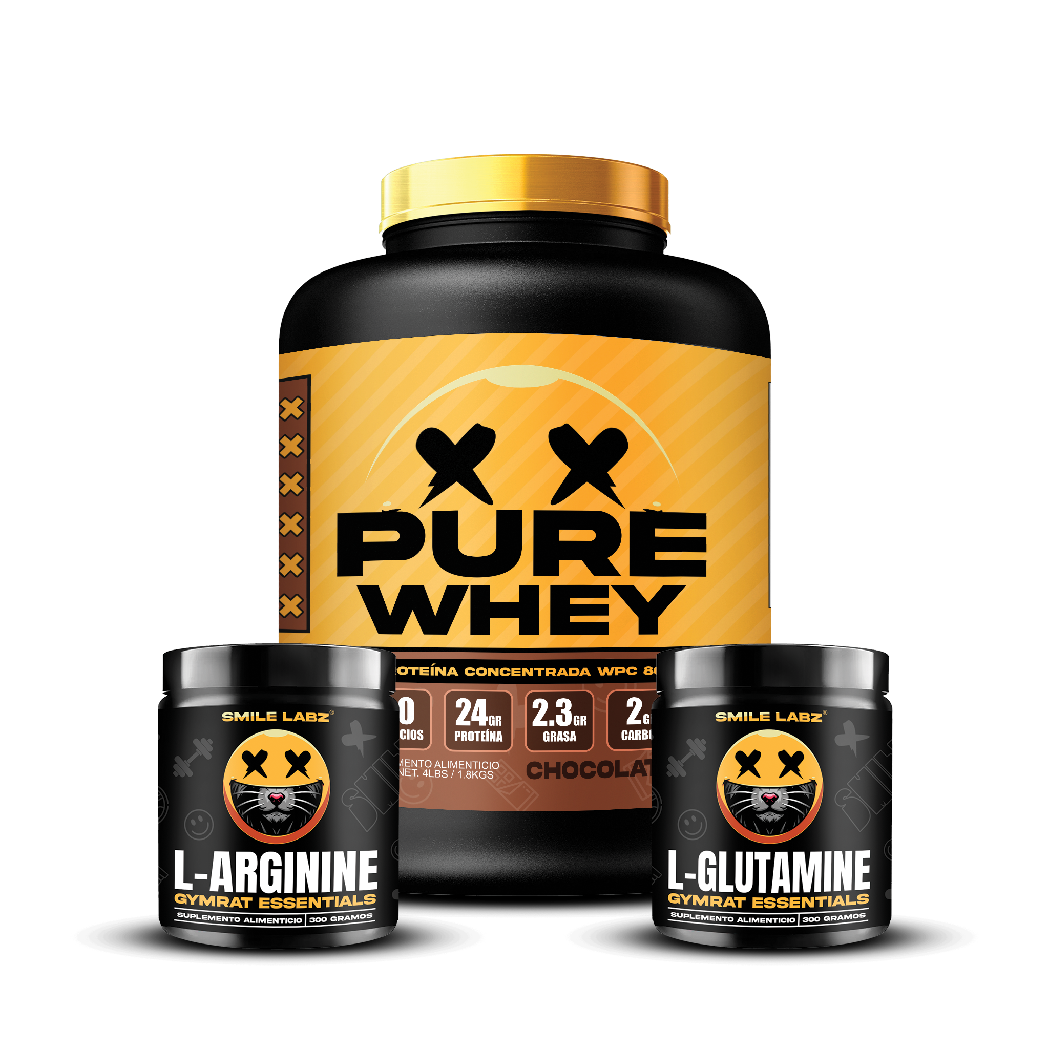 PURE WHEY 4lbs / L-GLUTAMINE / L-ARGININE