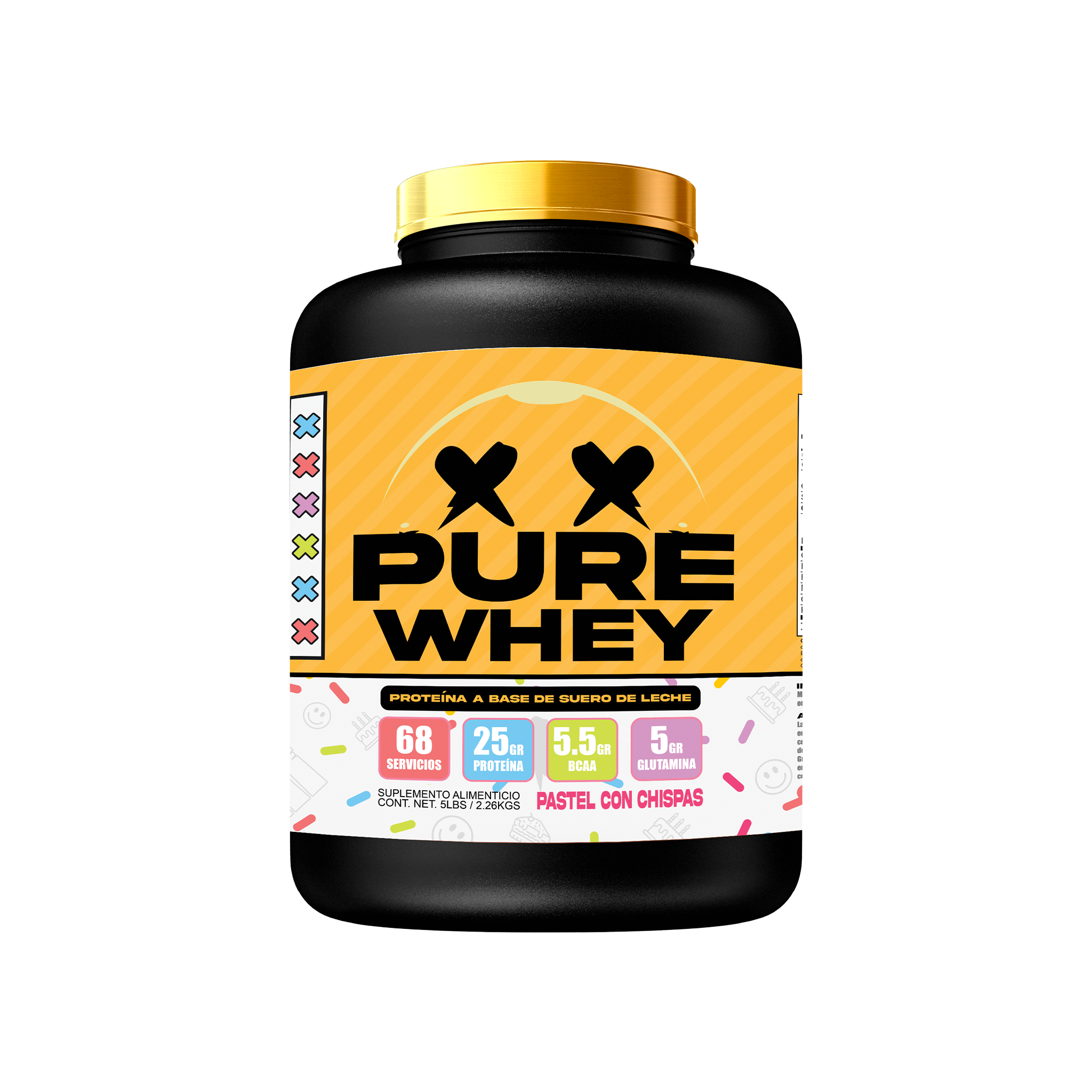 PURE WHEY 5lbs // Pastel con Chispas